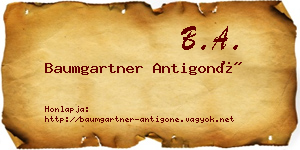 Baumgartner Antigoné névjegykártya